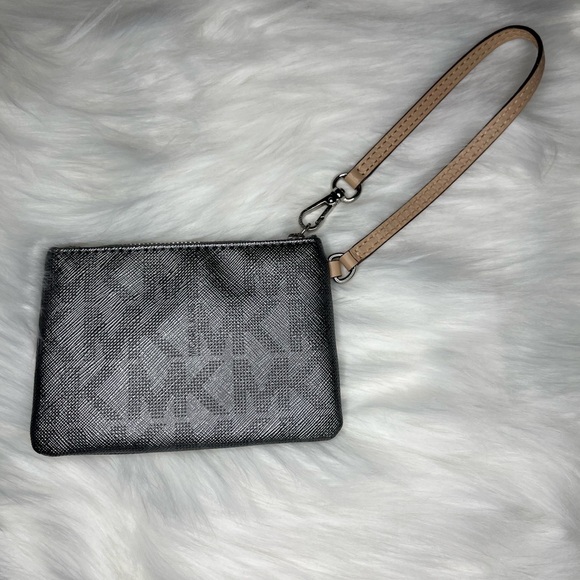 Michael Kors Silver Logo Wristlet - Picture 4 of 7